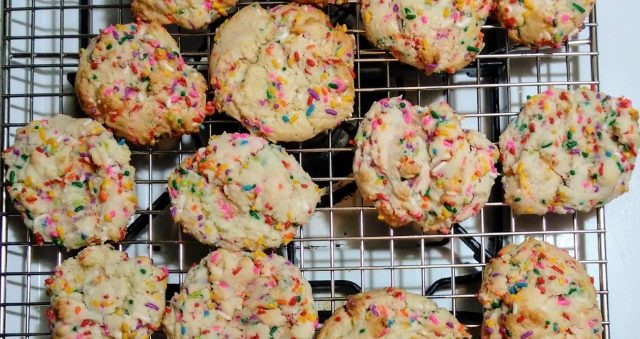 Confetti Cake Batter Cookies | Our Prairie Nest